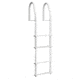 Dock Edge 4 Step Ladder Bright White Galvalume Fixed 39331