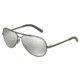 Dolce&amp;Gabbana LIFESTYLE DG2141 Sunglasses 12216G-61 - Matte Gunmetal Frame, Light Grey Mirror Silver Lenses