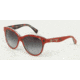 Dolce&amp;Gabbana MATT SILK DG4176 Sunglasses 298787-49 - Rose/flowers On Red Frame, Grey Lenses