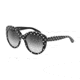 Dolce&amp;Gabbana POIS DG4227 Sunglasses 28748G-54 - Top White Pois/black Frame, Grey Gradient Lenses