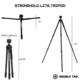 Double Tap Industries Stronghold Lite Aluminum Tripod w/Fixed Saddle Clamp, Black, 36mm, TRI-A-001F