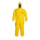 DuPont Tychem QC Yellow MD Coveralls with Standard Fit Hood and Elastic Wrists w/ Ankles, Case of 4