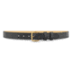 1-1/4" Plain Leather Garrison Belt with Gold Buckle