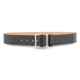 1-3/4" Plain Leather Garrison Belt with Solid Brass Center Bar Nickel Buckle