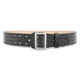 2-1/4" Hi-Gloss Leather Sam Brown 4 Row Stitch Duty Belt with Nickel Buckle