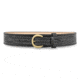 2-1/4" High-Gloss Leather River Belt with Solid Brass Nickel Buckle
