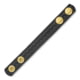 DutyMan 3/4in Basketweave Leather Belt Keeper, Gold Snap, Black, 2421G
