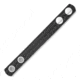 DutyMan 3/4in Basketweave Leather Belt Keeper, Silver Snap, Black, 2421N