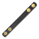 DutyMan 3/4in Plain Leather Belt Keeper, Gold Snap, Black, 2411G
