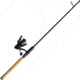 Eagle Claw 2.5 Series 6'6in Medium Action 2 Piece Spinning Combo Size 20 Reel, Black/Red, EC1S66MF2C