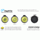 Eagtac D25A Clicky XML2 U4 LED Flashlight, Black, Medium, D25ARCXML2
