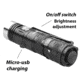 EAGTAC DX3B Clicky MKII SST70 LB LED Flashlight, Black, 3100lm, DX3B Clicky MKII-SST70-CW