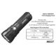 EAGTAC MX3T Flashlight, XHP70.2 CW LED, 4850lm, Black, MX3T-XHP702-REG-CW