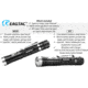 EAGTAC PX30LC2-R Base Flashlight, Nichia 219C CRI92 4000K LED, 800lm, Black, PX30LC2R-219C-BASE-NW