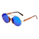 Earth Anakena Sunglasses, Brown Frame, Blue Polarized Lens, Brown/Blue, One Size, ESG038R