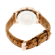 Canopies Wood Watch,33mm,Turquois Dial,Khaki/Tan Leather Band