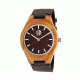 Earth Wood Aztec Leather Strap Watch, Dark Brown, Standard ETHEW4102