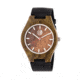 Earth Wood Aztec Leather Strap Watch, Olive, Standard ETHEW4104
