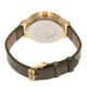 Ladies Autumn Watch,40mm,Brushed Metal Gold Bezel,Olive Band