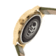 Ladies Autumn Watch,40mm,Brushed Metal Gold Bezel,Olive Band