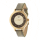 Ladies Autumn Watch,40mm,Brushed Metal Gold Bezel,Olive Band