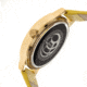 Ladies Autumn Watch,40mm,Brushed Metal Gold Bezel,Yellow Band
