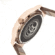 Ladies Autumn Watch,40mm,Brushed Metal Rose Gold Bezel,Brown Band