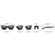 Earth Wood Portsmouth Bamboo Wood Sunglasses, Orange Stripe, Black Lens, Orange Stripe/Black, One Size, ESG502OB