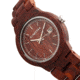 Earth Wood Biscayne Bracelet Watch w/Date, Red, One Size, ETHEW4203