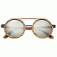 Earth Wood Bondi  w/Polarized Lenses, brown stripe  silver ESG003Z