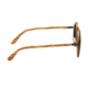 Earth Wood Bondi  w/Polarized Lenses, brown stripe  silver ESG003Z