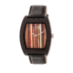 Earth Wood Cedar Leather-Band Watch, Multicolor/Black ETHEW4602