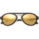 Earth Wood Cruz Polarized Sunglass, Black Stripe/Gold, One Size, ESG023GD