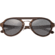 Earth Wood Cruz Sunglasses, Brown Stripe Frame, Black Polarized Lenses, ESG023BK