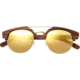 Earth Wood Kai Polarized Sunglass, Brown Stripe/Gold, One Size, ESG024GD