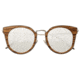Earth Wood Karekare Polarized Sunglass, Zebra/Silver, One Size, ESG028Z
