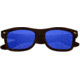 Earth Wood Maya Sunglasses, Ebony Frame, Blue Lens, Polarized, One Size, ESG005E