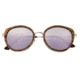 Earth Wood Oreti Polarized Sunglass, Zebrawood/Purple, One Size, ESG037ZW