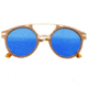 Earth Wood Polarized Sunglasses, White Oak/Blue, ESG034W, White Oak/Blue, One Size, ESG034W