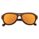 Earth Clearwater Sunglasses.Rosewood Zebra Wood Frame, Yellow Lens, ESG046RZ