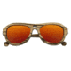 Earth Clearwater Sunglasses. Zebra Walnut Wood Frame, Orange Lens, ESG046ZW