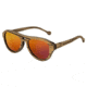 Earth Clearwater Sunglasses. Zebra Walnut Wood Frame, Orange Lens, ESG046ZW