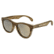 Earth Del Carmen Sunglasses, Zebra Bamboo Wood Frame, Brown Lens, ESG002ZB