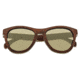 Earth Del Carmen Sunglasses, Zebra Rosewood Wood Frame, Brown Lens, ESG002RZ