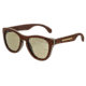 Earth Del Carmen Sunglasses, Zebra Rosewood Wood Frame, Brown Lens, ESG002RZ