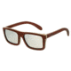 Earth Lanikai Sunglasses, Rosewood Bamboo Wood Frame, Silver Lens, ESG014RM