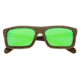 Earth Lanikai Sunglasses, Walnut Zebrawood Wood Frame, Green Lens, ESG014WR