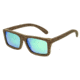 Earth Lanikai Sunglasses, Walnut Zebrawood Wood Frame, Green Lens, ESG014WR