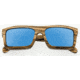 Earth Lanikai Sunglasses, Zebra Rosewood Wood Frame, Blue-Mirror Lens, ESG014ZB