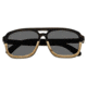 Earth Playa Sunglasses. Ebony Zebrawood Wood Frame, Black Lens, ESG062EZ